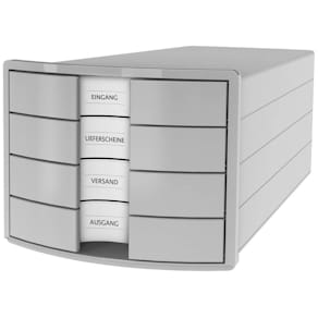 Schubladenbox HAN IMPULS, 4 Schubladen, lichtgrau