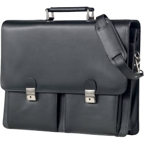 Aktentasche Alassio Veneto, Kunstleder, schwarz