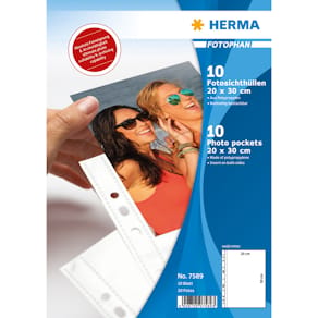 Foto-Sichthülle HERMA Fotophan, 20x30 cm, weiß, 10 Stück