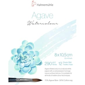 Skizzenbuch Hahnemühle Agave Watercolour, 8x10,5cm, naturweiß