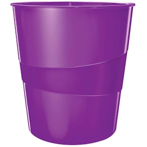 Papierkorb Leitz WOW, 15 l, violett metallic
