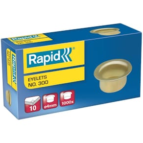 Ösen Rapid Nr. 300, 4mm, L 3mm, vermessingt, 1000 Stück