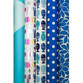 Geschenkpapierrolle Braun+Company True Blue, sortiert