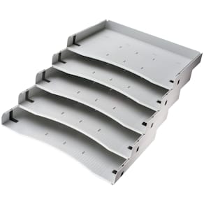 Rollcontainer HAMMERBACHER Schrägabla, 5er Set, grau