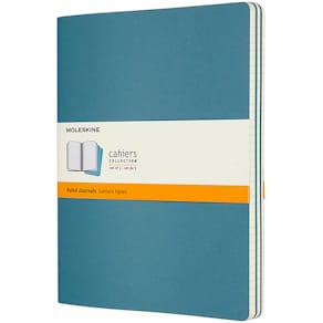 Cahier Journal Linjerad XL Brisk Blue 3-Pack