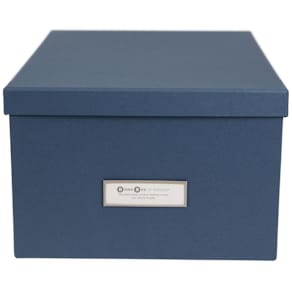 Förvaringsbox m.lock kartong Blå