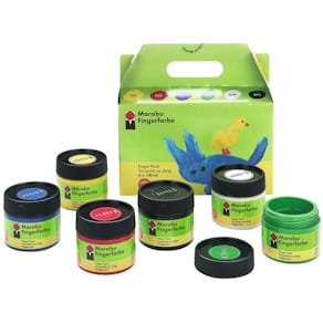 Fingerfarben-Set Marabu, 6 Farben, sortiert