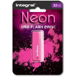 USB-stick Integral Neon, 2.0, 32 GB, roze