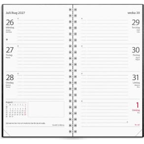 Burde Kalender Master 2027 konstläder svart