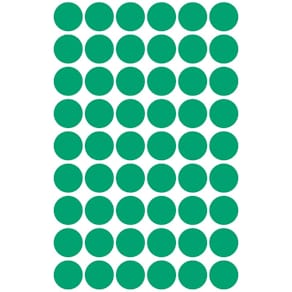 Markierungspunkte Avery Zweckform, Ø 12 mm, grün, 270 Stück