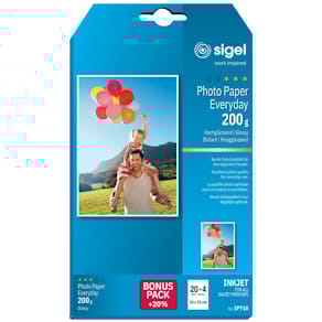 Inkjet-Fotopapier Sigel Everyday, 20+4 Blatt
