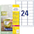 Etikett AVERY polyester 63,5x33,9 (480)