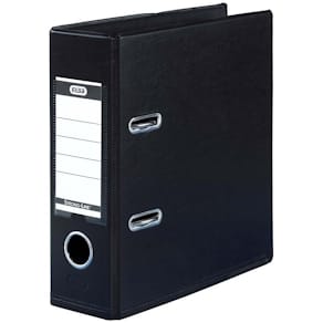 Brevordner Elba A5, ryg 80 mm, 2 ringe, sort, 10 stk