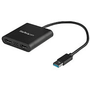 StarTech.com USB 3.0 to Dual HDMI Adapter, 1x 4K 30Hz & 1x