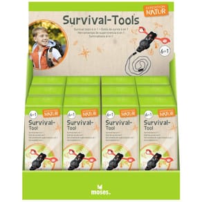 Survival-Tool MOSES Expedition Natur 6in1, mit LED-Taschenlampe