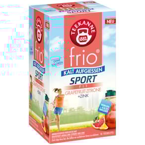 Früchtetee TEEKANNE frio Sport Fit Grapefruit-Zitrone, 18 Beutel