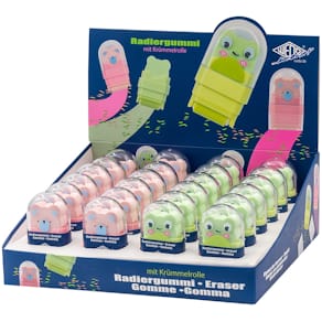 Radierer WEDO Clean Animal mit Krümelrolle, Frosch/Bär, sort