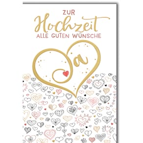 Vermählungskarte, geprägt