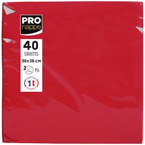 Servett PRONAPPE 38x38cm röd 40/fp