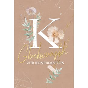 Konfirmationskarte Noname, bunt, mit Umschlag