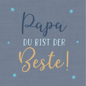 Motivserviette Paper+Design 33 x 33 cm Papa Spruch