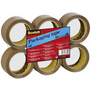 Packtejp SCOTCH 371 Brun, PP/gummi, 38mm x 66m
