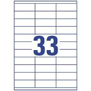 Universaletiketten Avery Zweckform, 70 x 25,4 mm, weiß