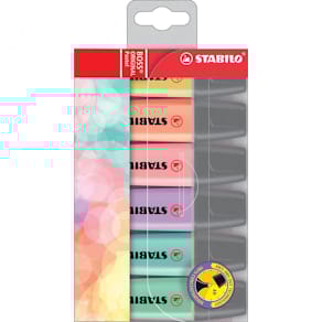 Markeerstift STABILO BOSS ORIGINAL Pastel, etui van 6 stuks
