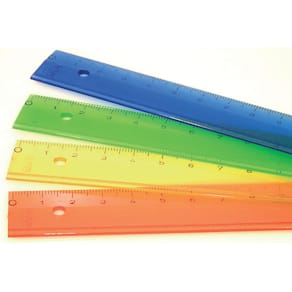 Lineal KUM, 15 cm, Kunststoff, farbig transparent