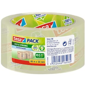 Emballasjetape TESA Eco 50mmx66m klar