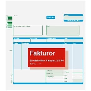 Fakturablock A4 2/3, 2x50 blad, 5st