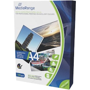 Fotopapier MediaRange Inkjet, 100 Blatt, A4, matt, weiß