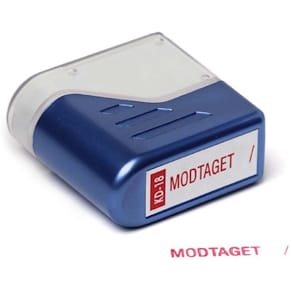 Stempel Trodat Deskmate tofarvet blå/rød, 1 stk