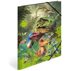 Sammelmappe HERMA Dino World, A4, Gummizug, Karton