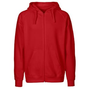 Hoodie zip NEUTRAL O63301 herr röd 2XL