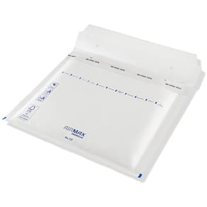 Boblekuvert CD kortside, peel & seal, hvid, 200x175 mm, 100 stk