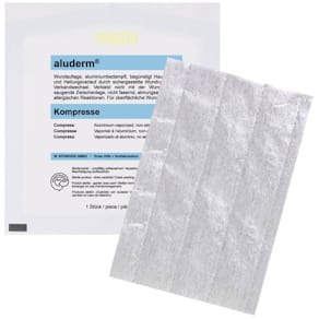 Kompresse aluderm+silber, aluminiumbedampft, steril, Peelpackung