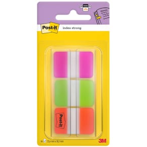 Indexstreifen Post-it Strong, 25,4 x 38 mm, sortiert, 66 Stück