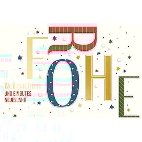 Weihnachtspostkarte HANRA D.T., Schrift