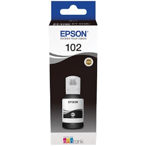 Inktfles Epson 102, 7.500 pagina's, OEM C13T03R140, zwart