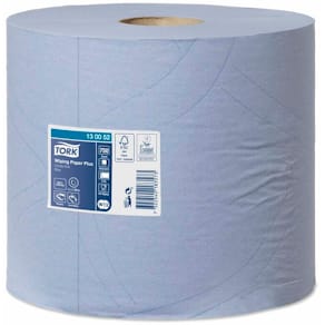 Industriaftørringsrulle Tork W1 2-lag, blå 235mm x 255m, 2 rl.