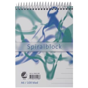 Spiralblock A6, linjerat, 60g, 10st