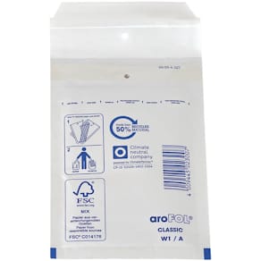 Luftpolstertasche AROFOL Gr.1/A, 120x175 mm, weiß, 10 Stück