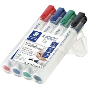 Whiteboardmarker Staedtler 351 rund 2 mm, assorteret, 4 stk