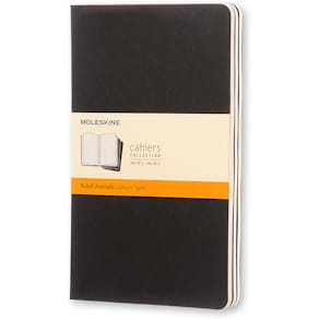 Cahier Journal Linjerad Pocket Svart 3-Pack