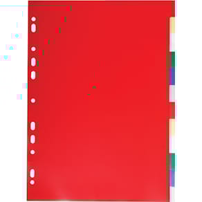 Tabbladen Exacompta, A4, PP 12/100e, 12 tabs, assorti