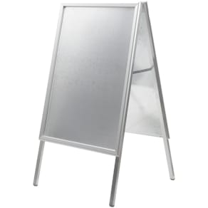 Stoepbord Europel Economy, lijst 32 mm, ft A1, zilver