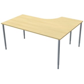 Bord vänster 160x120cm björklaminat/grå