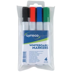 Whiteboardpenna LYRECO drywipe rund 4/fp