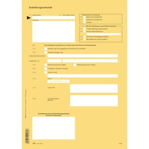 Zustellungsurkunde RNK, A4